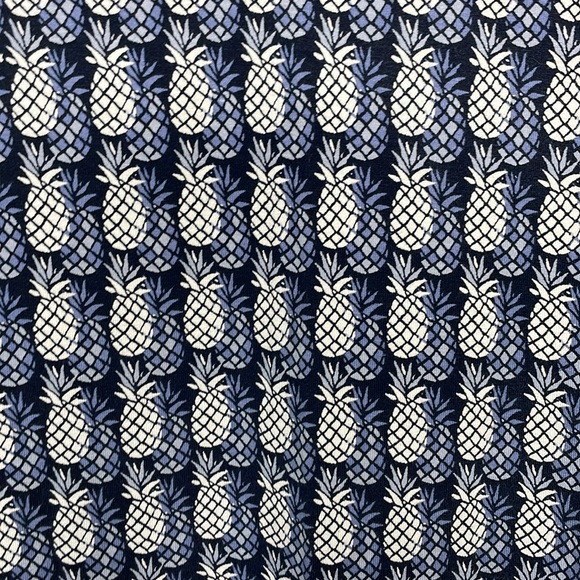 CHICO’S Casual Dress Blue & White Pineapple Pattern Sleeveless Popover Small - Picture 5 of 12